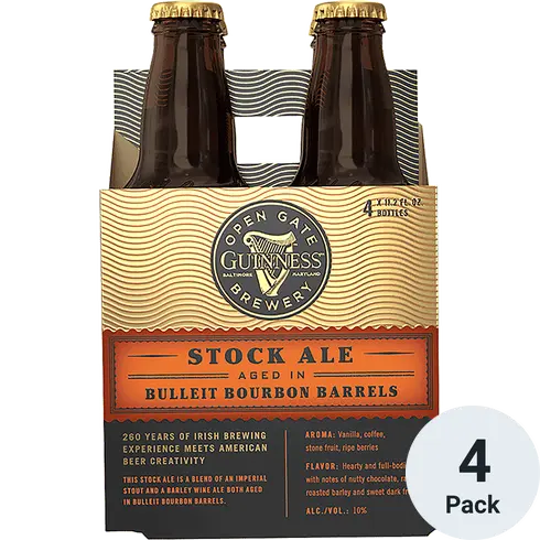 Guinness Bulleit BBA Stock Ale 4pk-11oz btls Guinness Bulleit BBA Stock Ale 4pk-11oz btls